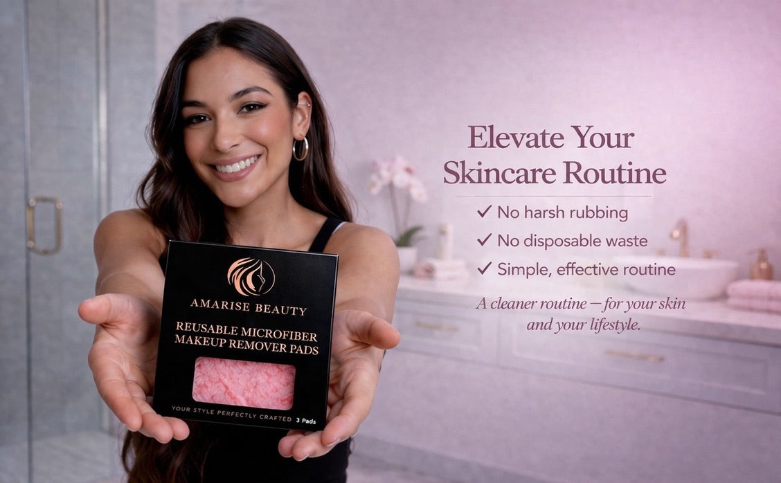 Skin care routine, no harsh rubbing, no disposable waste. For your skin and lifestyle.