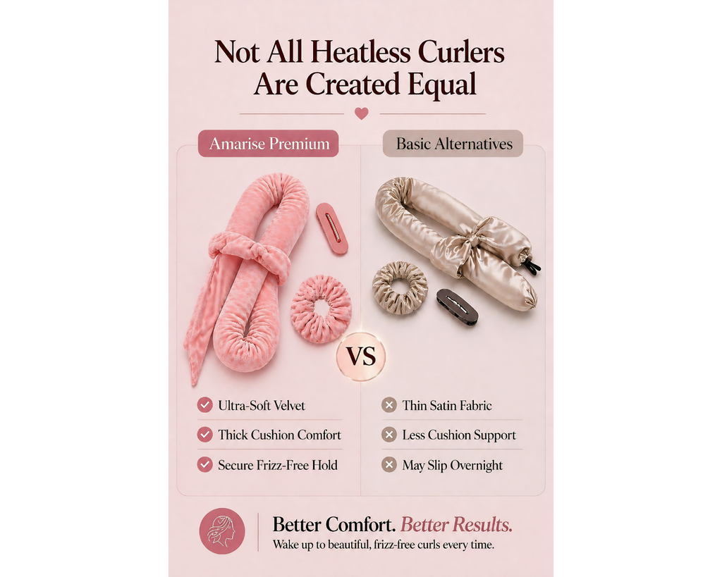 Amarise Beauty Heatless Velvet Hair Curler Set