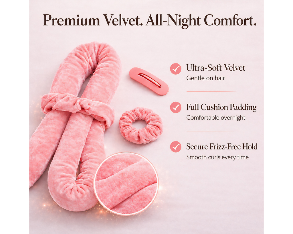 Amarise Beauty Heatless Velvet Hair Curler Set
